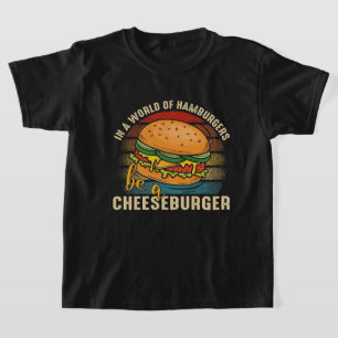 T-shirt cool enfants inspirant hamburger mot art