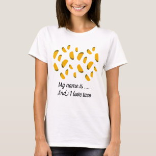 T-shirt Cool et amusant yummy taco motif avec votre nom