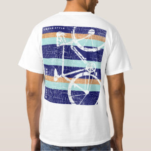 T-shirt cool et barré, bicyclette-culture, vélo graphique
