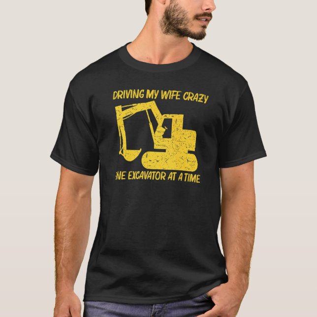 T-shirt Cool Excavateur Pour Hommes Garçons Équipement Lou (Devant)