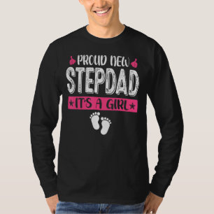 T-shirt Cool Famille Fière Nouveau Stepdad C'est une fille