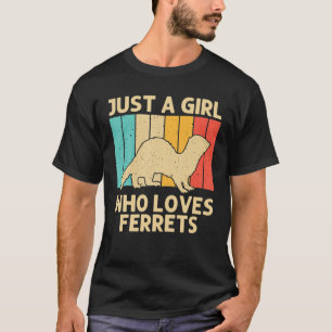 T-shirt Cool Ferret Pour Filles Enfants Amoureux des anima