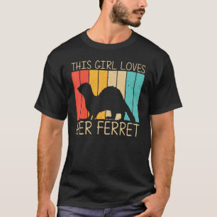 T-shirt Cool Ferret Pour Filles Femmes Ferret Animal de co