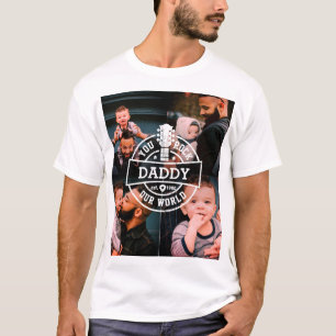 T-shirt Cool Fête des pères Vous Rock Our World Photo Coll