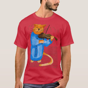 T-shirt Cool Fiddle Cat