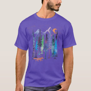 T-shirt Cool Fo In The Dark Sky Mountain Forest Cadeau Lov