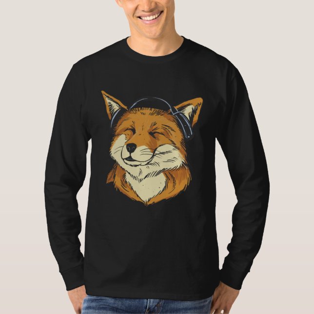 T-shirt Cool Foxes Headphone (Devant)