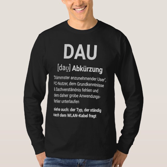 T-shirt Cool fun DAU damper accepting user definition (Devant)