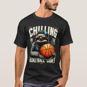 T-shirt Cool Fun Sketll Sloth - Se détendre sur le canapé