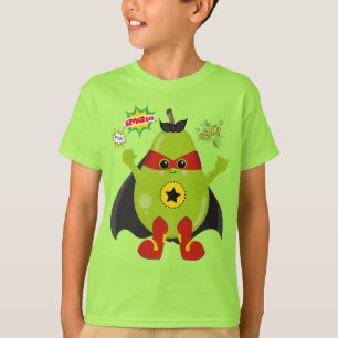 T-shirt cool garçons super hero poire été Printemps