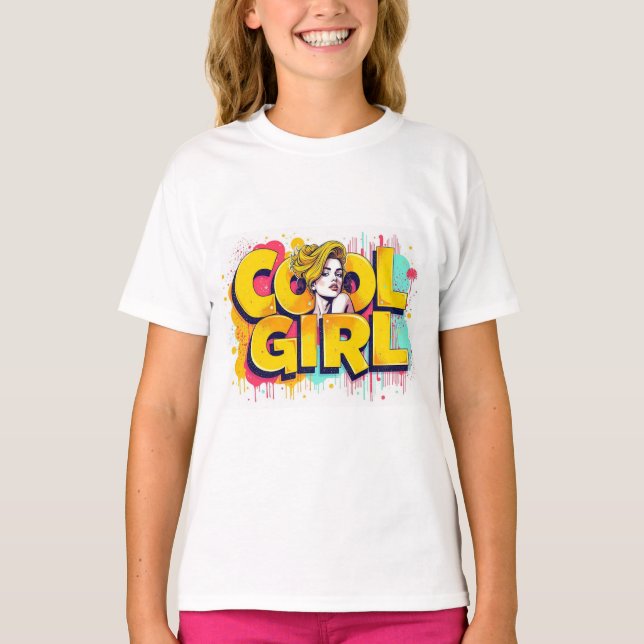 T-shirt Cool Girl  (Devant)
