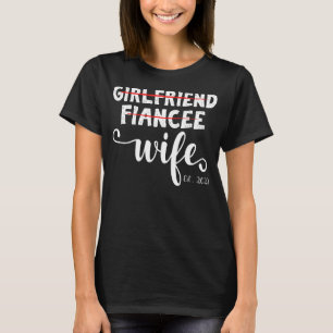 T-shirt Cool Girlfriend Fiancee Wife 2022 Mariage correspo