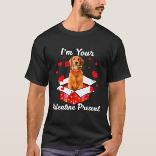 T-shirt Cool Golden Retriever I'm Your Valentine Day Pres