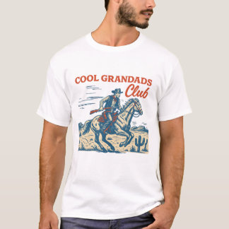 T-shirt cool Grand Club | Retro Cowboy Grand-père