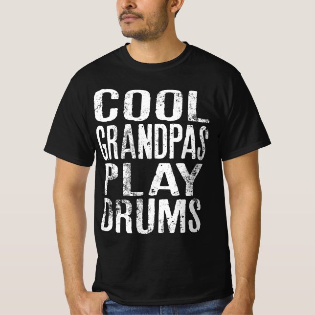 T-shirt Cool Grandpas Jouer Des Tambours Drôle Pour Le Bat (Devant)