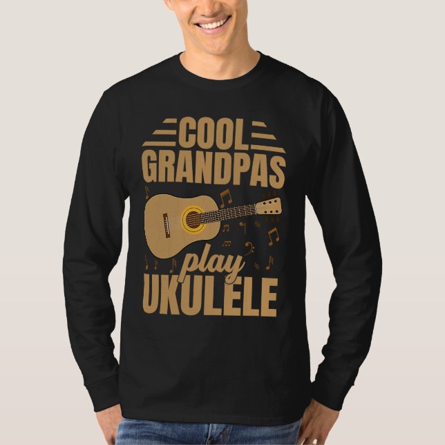 T-shirt Cool Grandpas Play Ukulele  Player Music  Graphic (Devant)