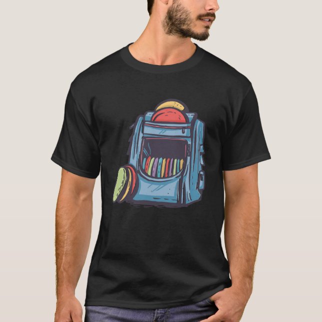 T-shirt Cool Graphic Disc Golf Backpack (Devant)