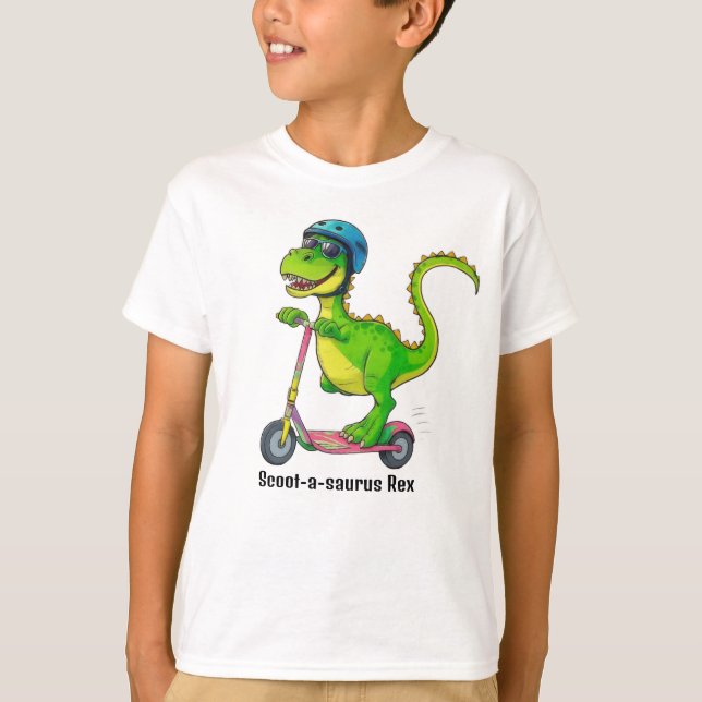 T-shirt Cool Green Dinosaur (Devant)