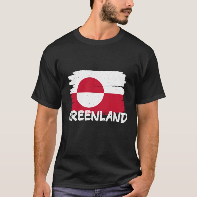 T-shirt Cool Greenland Flag  1 (Devant)