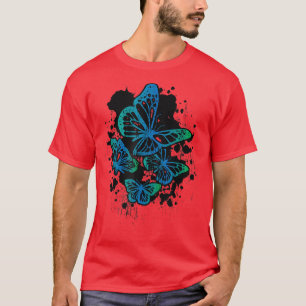 T-shirt Cool Grunge Fairycore Gothique Papillons graphique