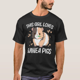 T-shirt Cool Guinée Pig For Girls Kids Wheek Fluffy Cavy P