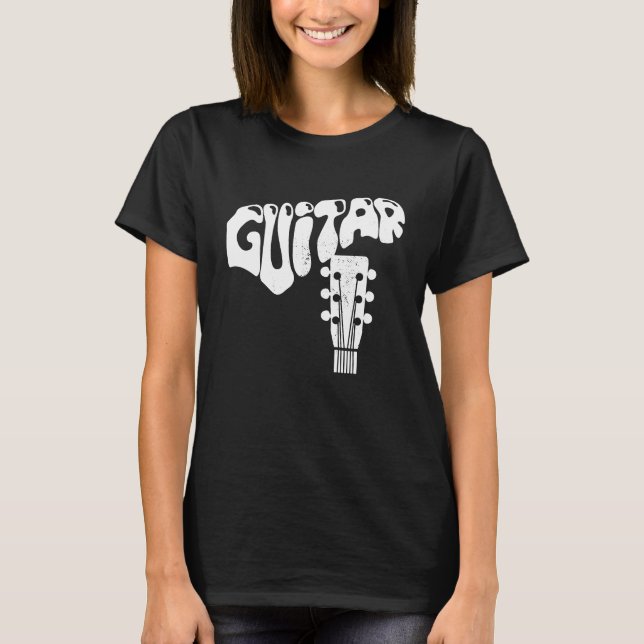 T-shirt Cool Guitar Musical Instruments Acoustic Guitarist (Devant)