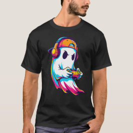 T-shirt Cool Halloween Ghost Gamer