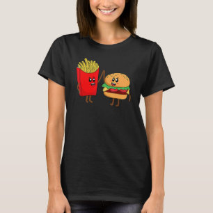 T-shirt Cool Hamburger Pour Hommes Femmes Fries Français B