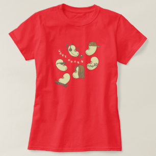 T-shirt Cool Haricots mignon Mot amusant Mot de jeu Carica