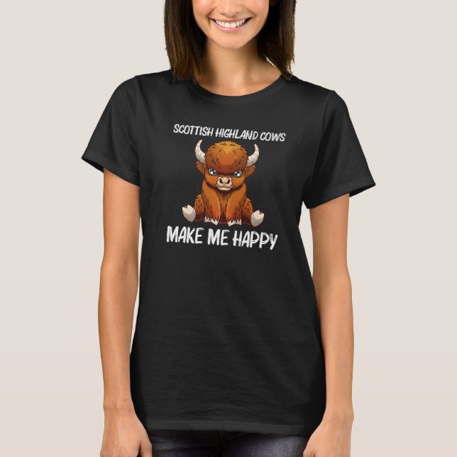 T-shirt Cool Highland Cow For Men Women Scottish Cows Catt (Devant)