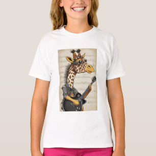 T-shirt Cool Hip Kid Fille Girafe - Cadeau Faune S