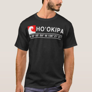 T-SHIRT COOL HOOKIPA SURF T AVEC COORDONNÉES GPS