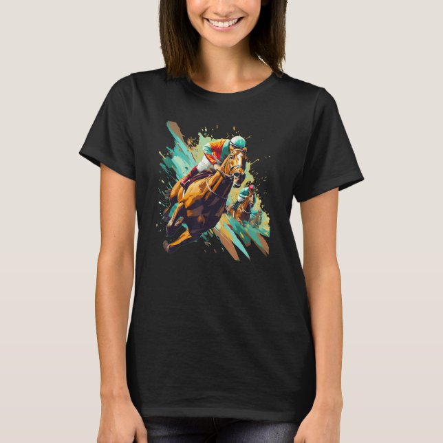 T-shirt Cool Horseracing for Jockeys and Horses (Devant)