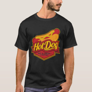 T-shirt cool hot hot hot hot-dog mot art