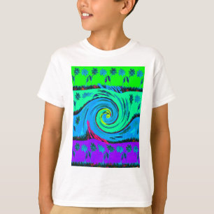 T-shirt Cool I Love Hawaii : Floral Pop Art motif Design