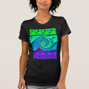 T-shirt Cool I Love Hawaii : Floral Pop Art motif Design