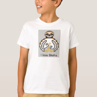 Cool I love SLOTHS - Animal graphic -Wildlife