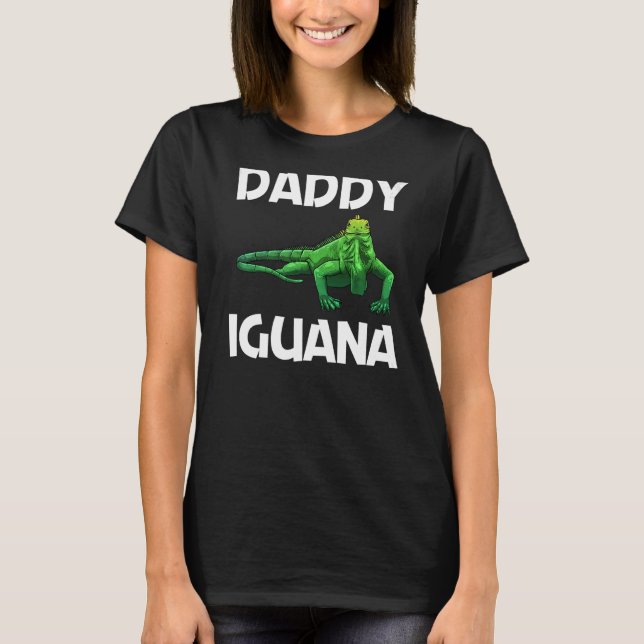 T-shirt Cool Iguana For Men Papa Lizard Reptile Herpetolog (Devant)