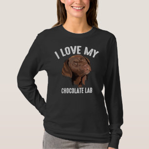 T-shirt Cool J'Aime Mon Laboratoire Chocolat Labrador Brow