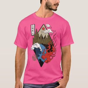 T-shirt Cool Japonais Quatre éléments sacrés