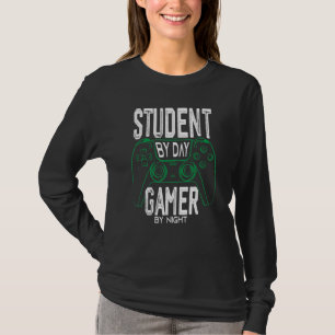 T-shirt Cool Jeu Étudiant De Jour Joueur Par Citation De N
