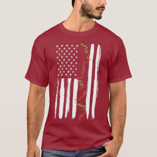 T-shirt Cool Jour-Trader Stocks Trading I American Flag