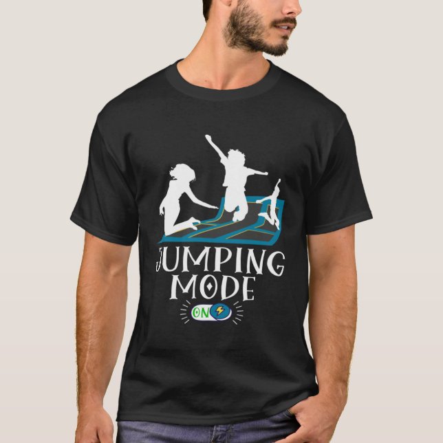 T-shirt Cool Jumping Party Design Jumping Mode On Trampoli (Devant)