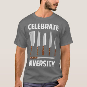 T-shirt Cool Knife For Men Women Kitchen Cooking Knife Col
