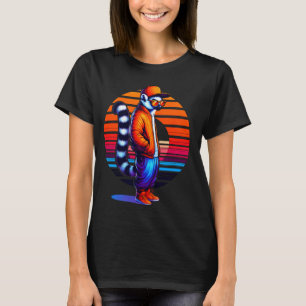 T-shirt Cool Lemur Style urbain moderne Sunset Art rétro