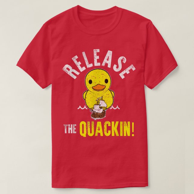 T-shirt COOL LIBÉRATION DE LA QUACKIN Yellow Rubber Duck C (Design devant)