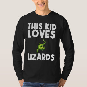 T-shirt Cool Lizard Pour Enfant Garçon Fille Gecko Green R