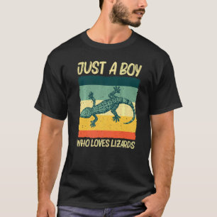 T-shirt Cool Lizard Pour Garçons Enfants Reptile Animal Li