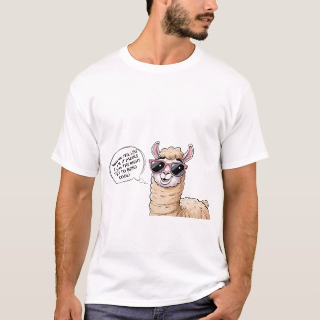 T-shirt Cool Llama en action !" (Devant)