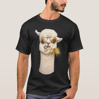 T-shirt Cool Llama with Sunglasses